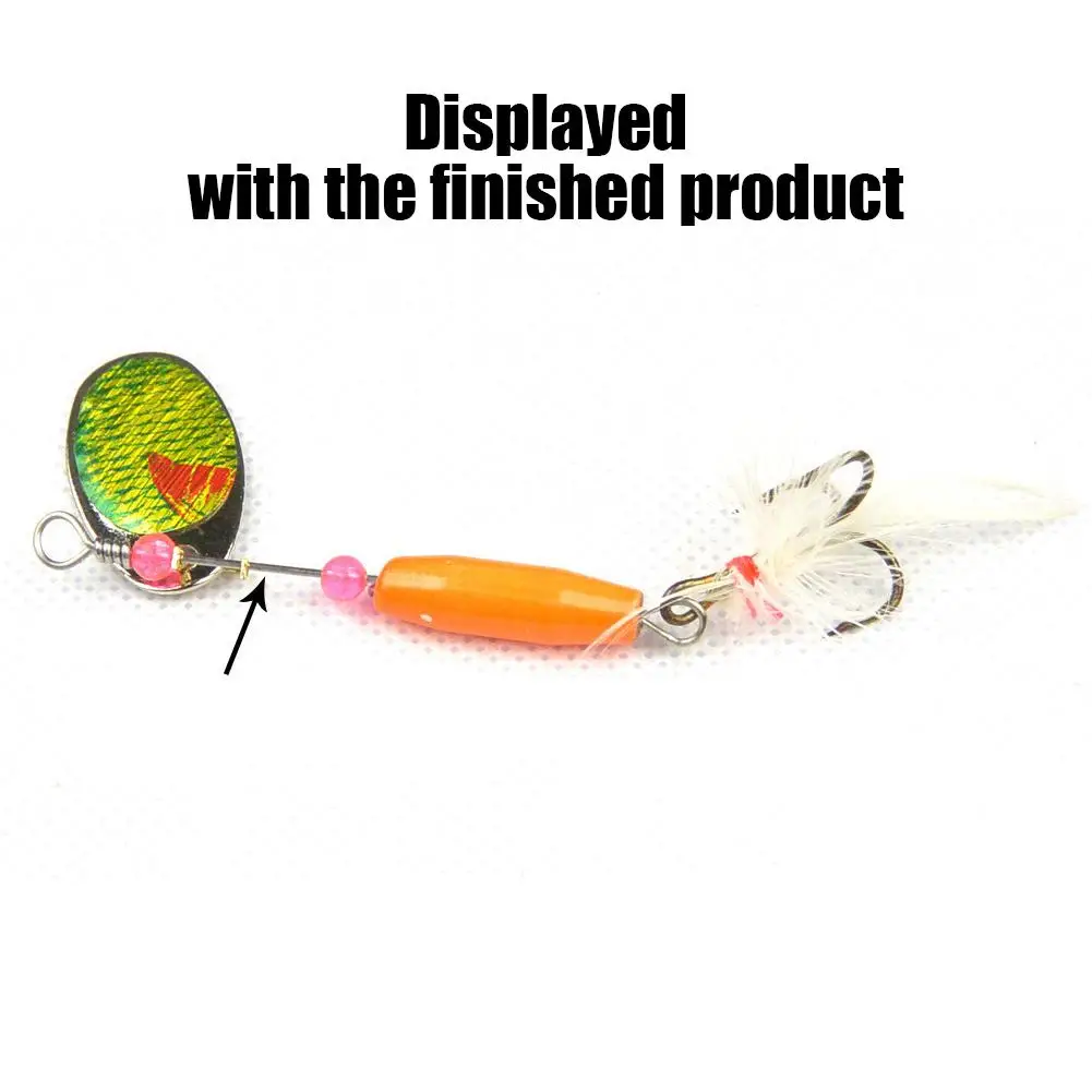 50pcs/Set Diy Rotating Sequin Steel Wire Modificated Fishing Lure Bait Accessories Multifunction Fishing Tools Gadgets