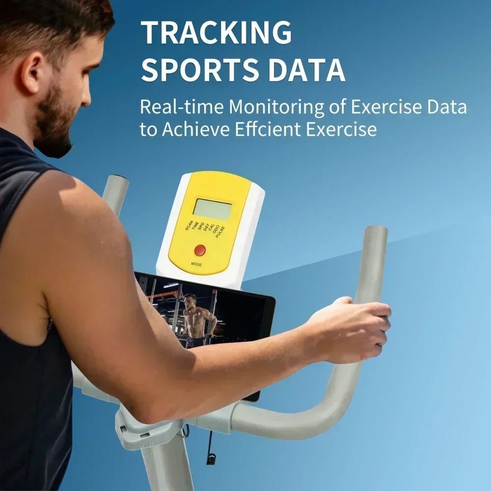 Vélo d'exercice d'intérieur avec coussin de siège confortable Vélo de cyclisme entièrement réglable avec écran LCD et support pour iPad