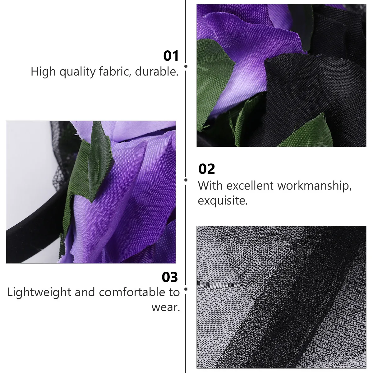 

Элегантная повязка на голову с розами и вуалью, головной убор для Хэллоуина, женские свадебные аксессуары для волос, цветочная корона, декоративная повязка для волос