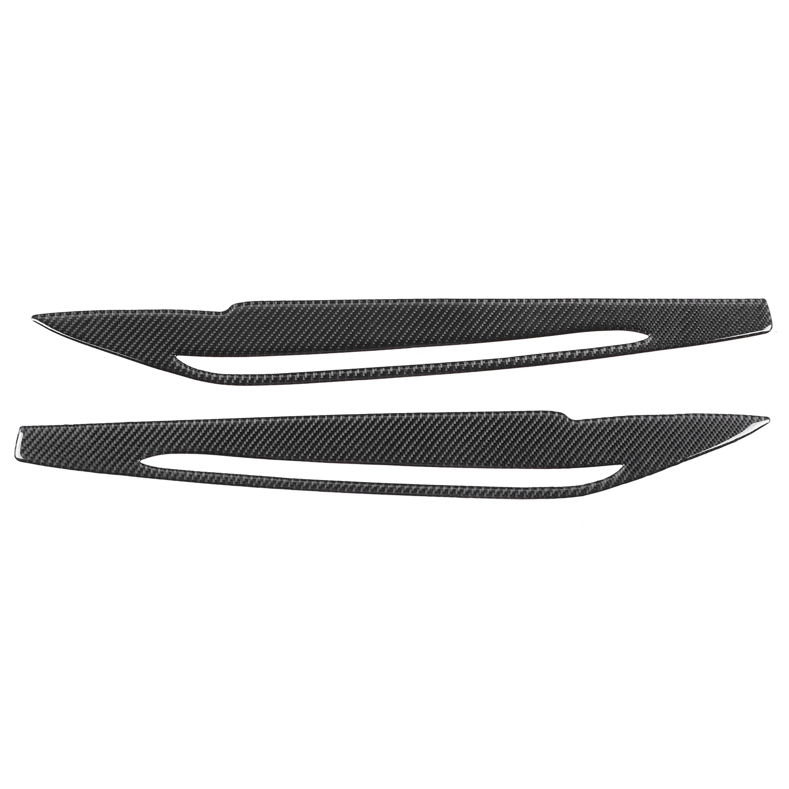 Carbon Fiber Headlight Eyebrow Eyelids Trim Decoration Fit for X5 X6 F15 F16 2014-2018 Headlight Eyebrow Headlight Eyelids