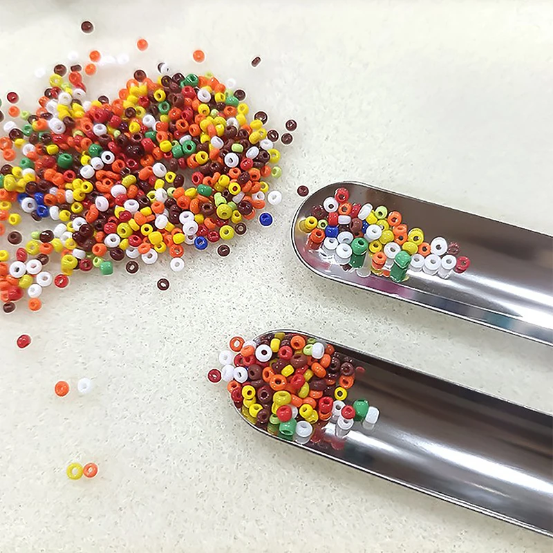 Curved-end Jewelry Scoop Diamond Beads Scoop Stainless Steel Shovel Jewelry Tool