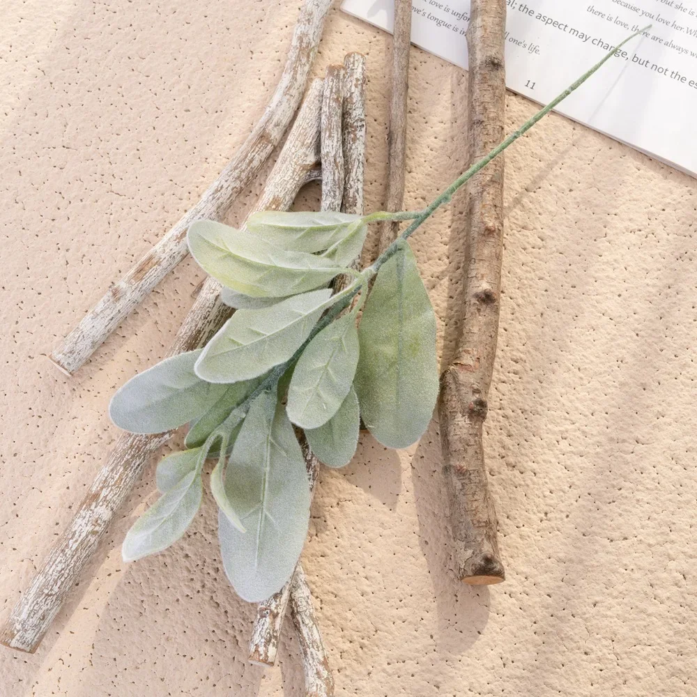 

Simulated Single Branch Betony Leaf Green Plant Wedding Decor Wreath Accessories Garden Decoration Outdoor Artificial Plants