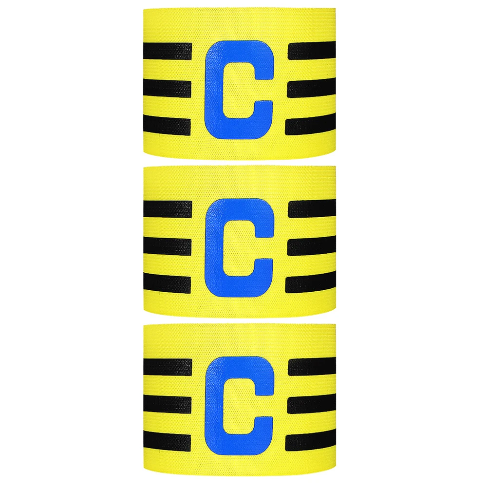 

3pcs Football Soccer Team Captain Bands Elastic Sports Armbands Captain Arm Band For Soccer Adjustable Durable Captain'S