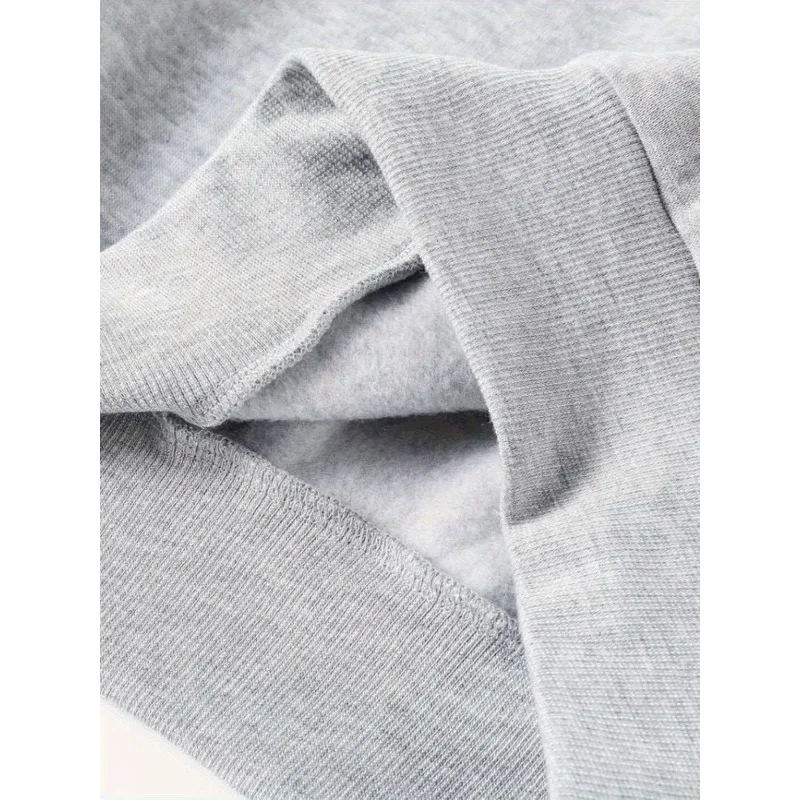 بلوفر نسائي كاجوال للخريف والشتاء فضفاض بطباعة لندن إنجلترا مع قلنسوة برباط وأكمام طويلة دافئة #6