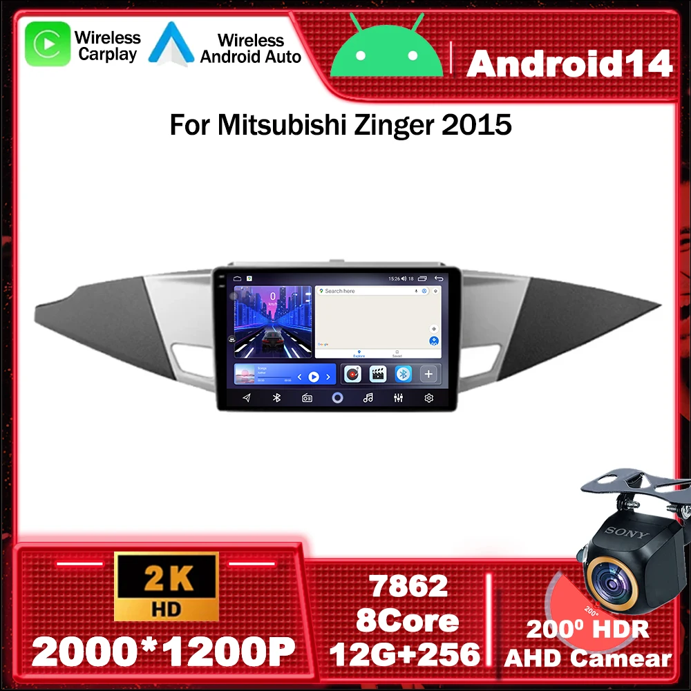 

Android 14 Car Radio Multimedia Video Player Navigation GPS For Mitsubishi Zinger 2015 WIFI 4G LET Head Unit QLED Touch Screen