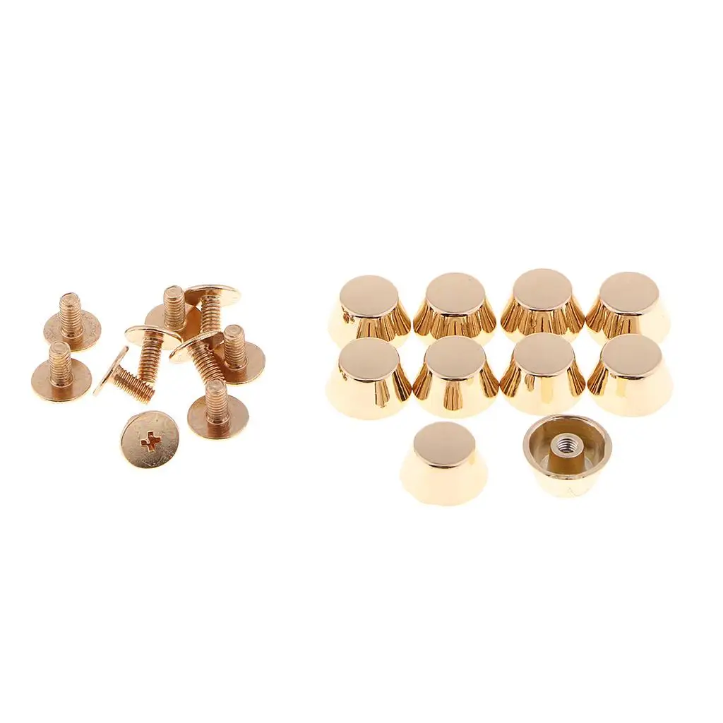 10 Pieces Brass Feet Screw Head Purse Handbag Nailhead Stud