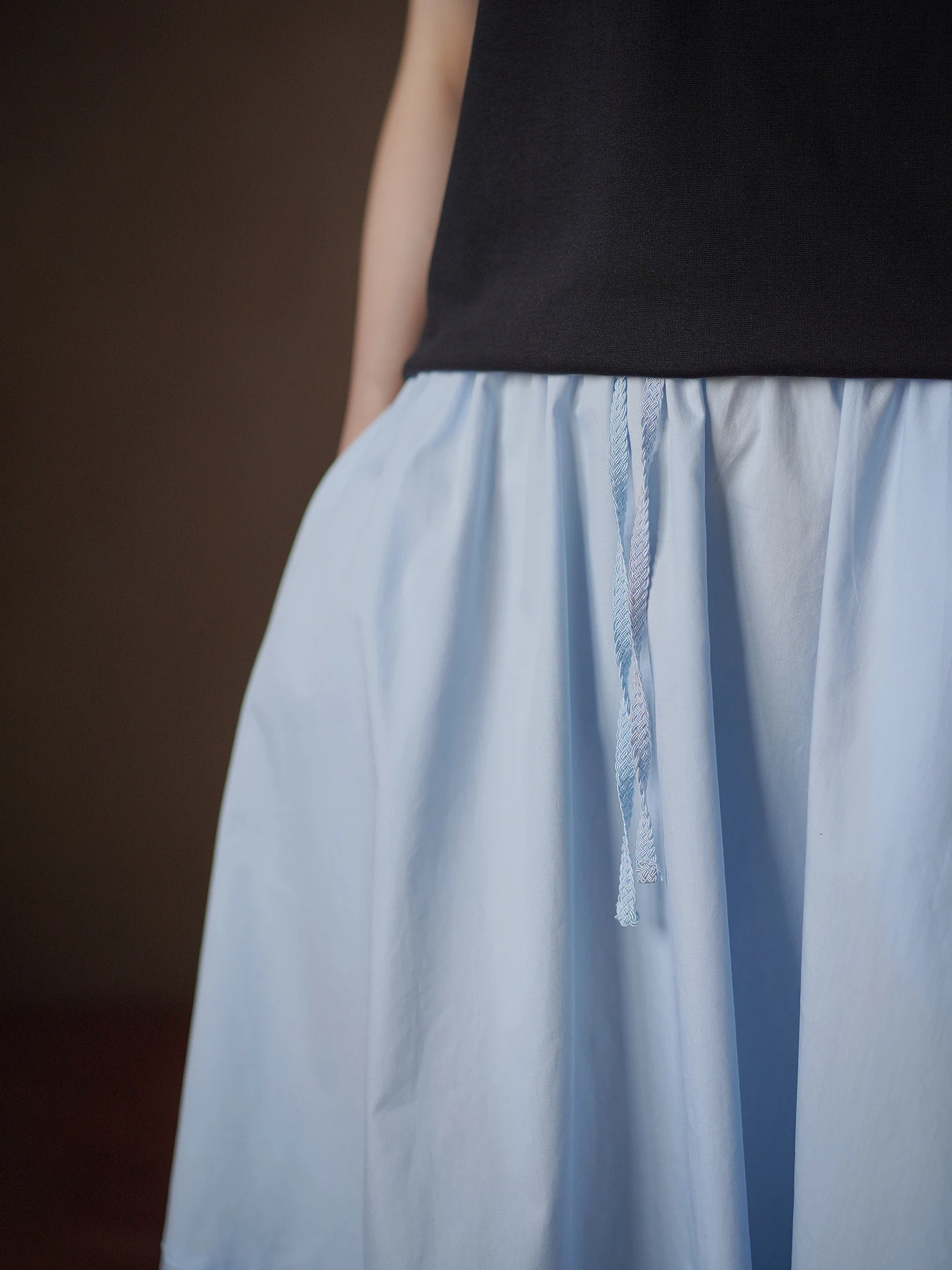 Hacikis  Cotton High Waist Loose Fit Soft Washed Skirt Business Casual City Walk Puffy Skirt Standard Fit Summer 2026