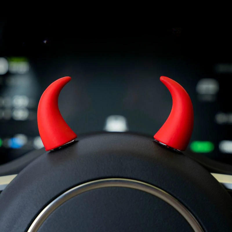 

2pcs/set Car ornament center console display screen small horn steering wheel decoration car ornament car interior decoration
