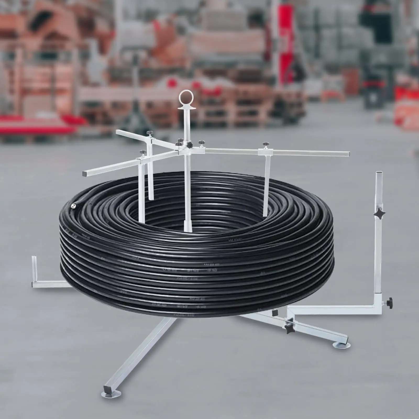 موزع بكرة الأنابيب، 1968.5ft أنبوب تسخين تحت الأرض، موزع أنابيب Pex/Pert، قطر قابل للتعديل، أنبوب عالي التحمل غير ملفوف