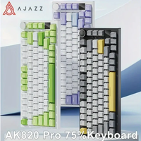 AJAZZ AK820PRO Wireless Keyboard Triple Mode Customized Mechanical Keyboard Full Keys Hot Swap Gasket Structure RGB