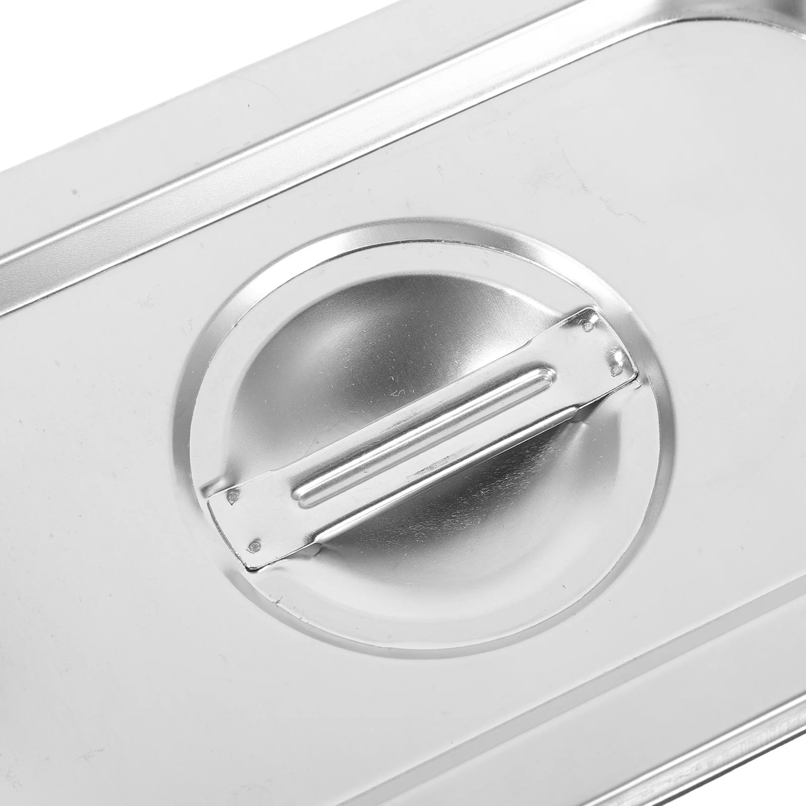 

Rectangular Jam Serving Plate Cover Stainless Steel Food Container Lid Easy to Handle Simple Design for Snack Dessert Fruit