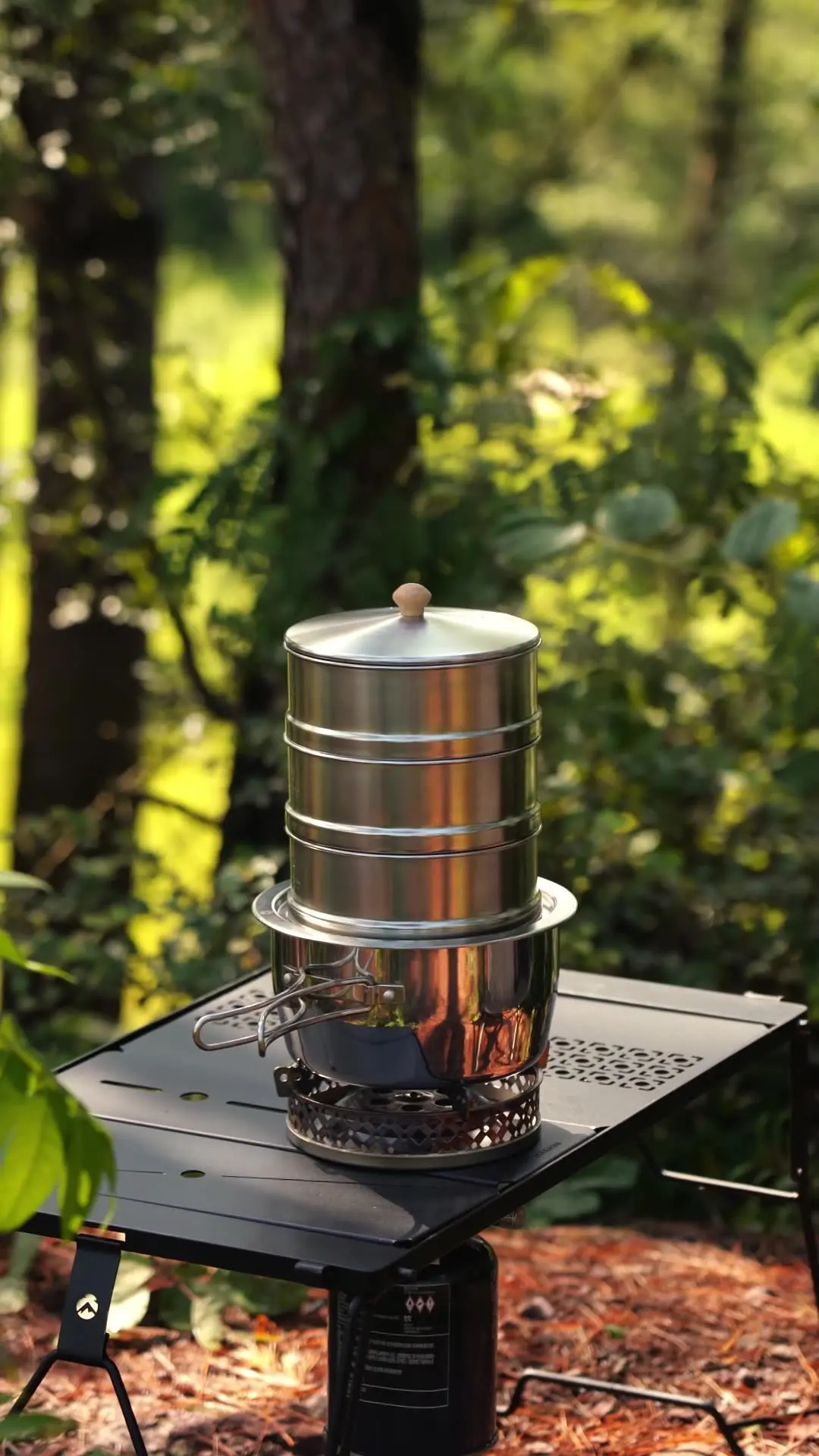 

S363 Средний многослойный базовый набор корзин для пароварки из нержавеющей стали 304, портативные лотки для пароварки для дома и кемпинга