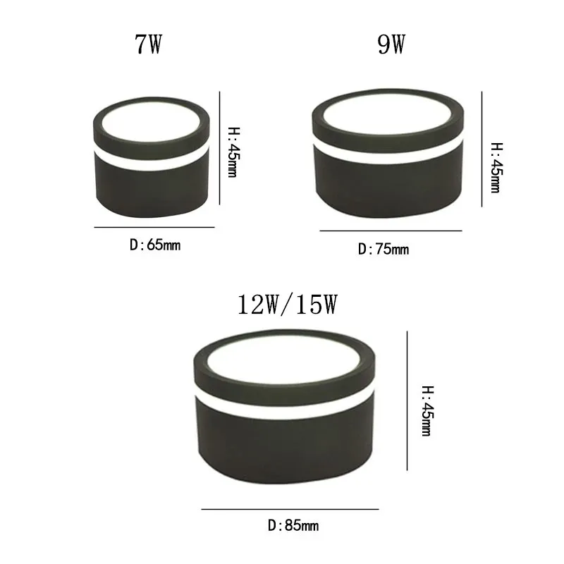 Round dimming ceiling downlight Led spotlight 7W 9W 12W 15W downlight household lighting AC85-265V