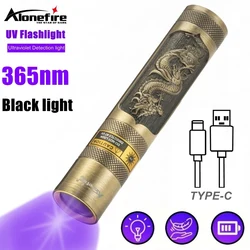 365nm UV Blacklight Rechargeable UV Flashlight Ultraviolet Torch Dog Urine Pet Stain Bed Bug Scorpion fluorescent Detection Lamp