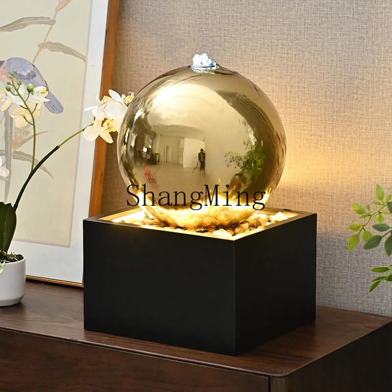 

CL's wealth is rolling in, the store opens, the counter circulates water fountain, and the golden lucky water ornament ball