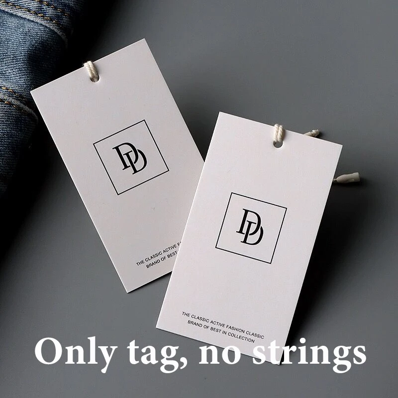 350g Wholesale Custom Hang Tag Price Label Business Brand Logo Design Print Garment Clothing Party Gift Decoration Handmade DIY