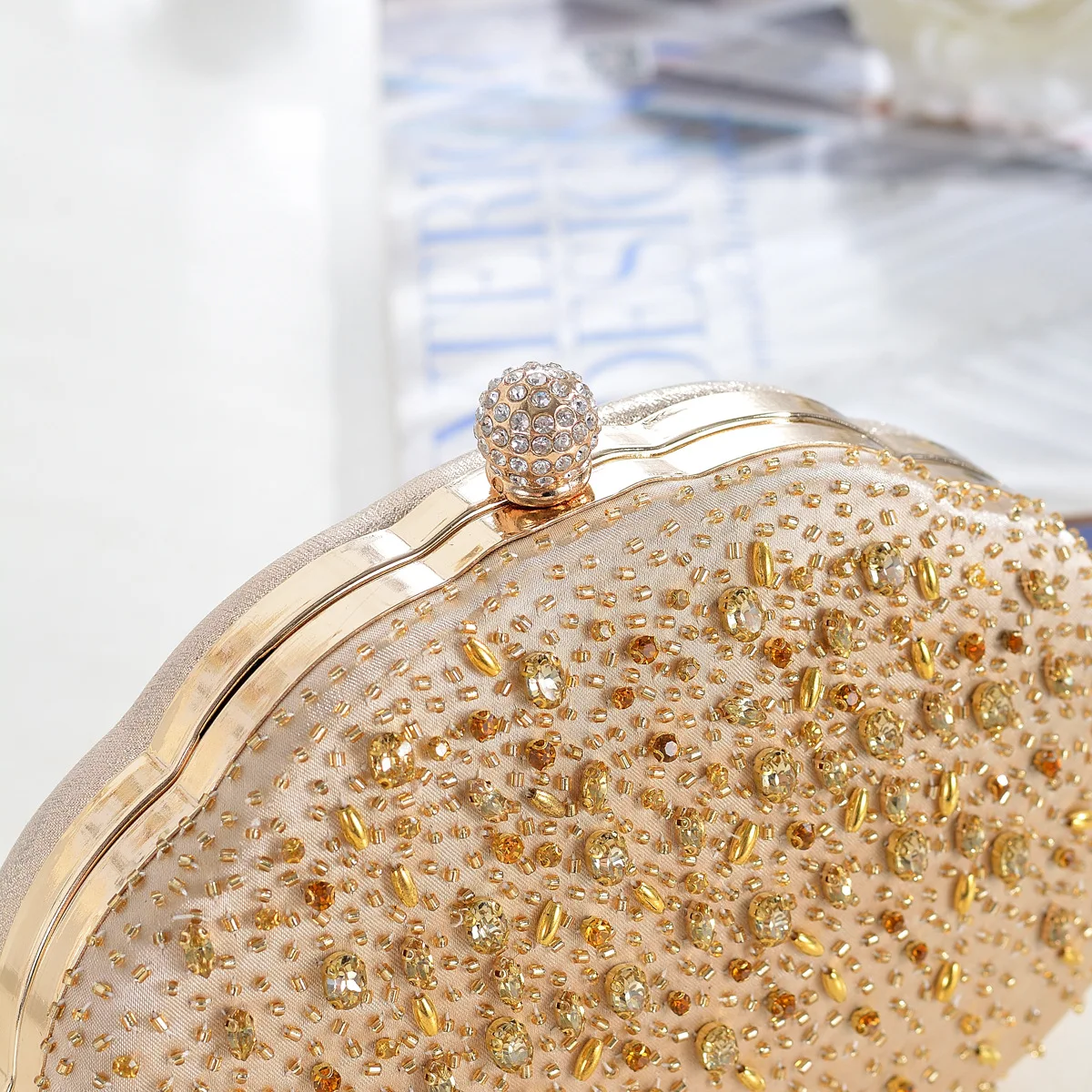 Sparkling Evening Bag For Women Wedding Dress Party Clutch Handbag Purse Crystal Rhinestone Female Crossbody Shoulder Bag image 5