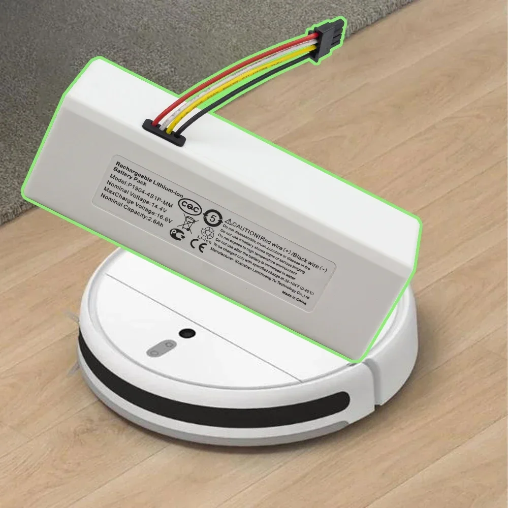 14.4V 2600mAh/3200mAh HP1904-4S1P-MM Battery For Xiaomi Mijia 1C STYTJ01ZHM Robot Vacuum Mop Cleaner Accessories Parts battery