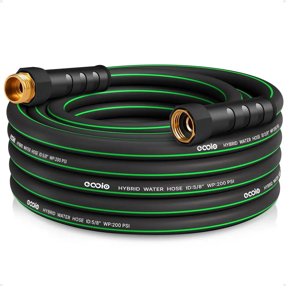 

Садовый шланг Duty Garden Hose 25 футов, неразжимающийся, гибкий, устойчивый к перегибам, легкий гибридный шланг, герметичный, с соединением «папа-мама»