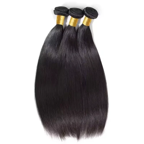 Imagen 2 del producto Cabello humano liso de hueso brasileño, 3 4 mechones, extensiones de cabello Remy virgen crudo, cabello largo de Color Natural para mujeres, cabello de 30 pulgadas