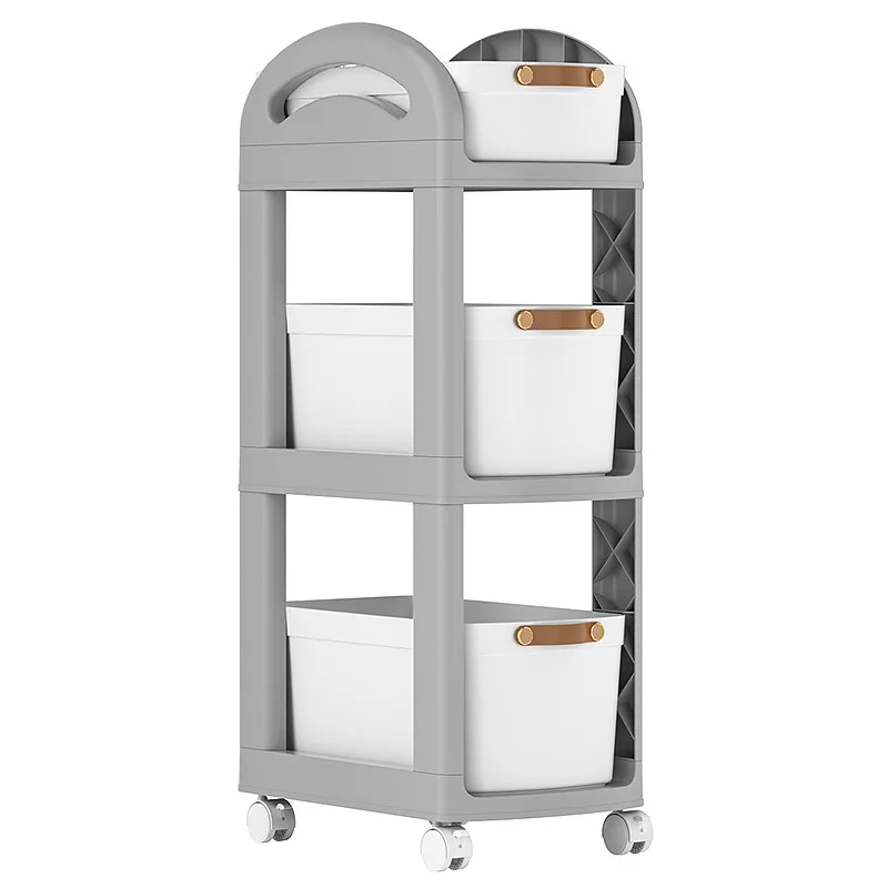 Undertable storage rack, bookshelf, mobile storage cabinet, landing wheel, desk bottom backpack, book storage rack, multi-layer