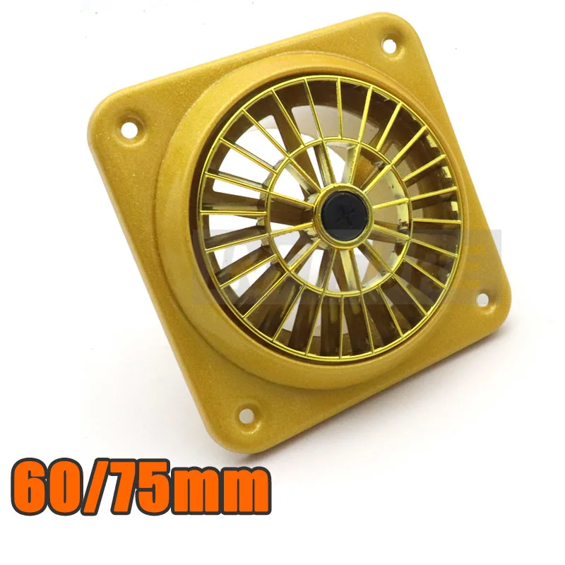 60mm 75mm Car Diesel Heater Conditioner Ducting Warm Air Vent Outlet with Fan Gold Silver For Webasto Car Truck Camper VAN