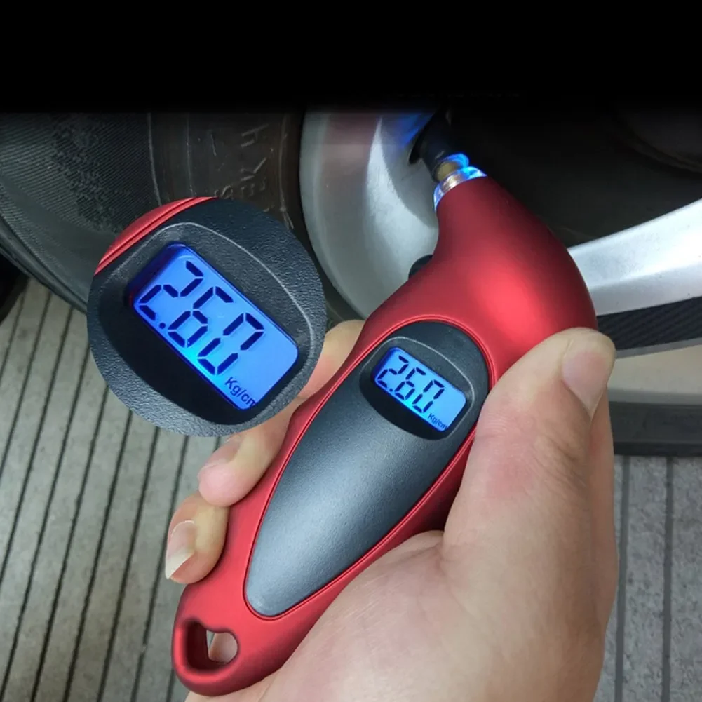 High-Precision Digital Tire Pressure Gauge with Backlight and LCD Display for Accurate Car Tyre Air Pressure Monitoring