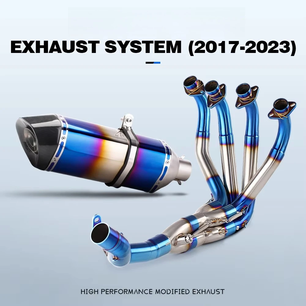 New Complete Motorcycle Exhaust System for Z900  Includes Front Mid Link Pipe Modification Muffler Connection