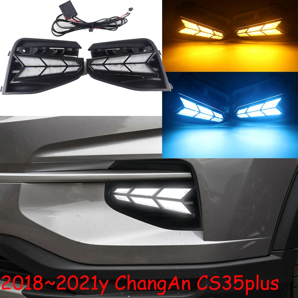 car bumper headlamp ChangAn CS35 Plus daytime lamp 2018~2020y DRL car accessories LED headlamp ChangAn CS35 fog lamp