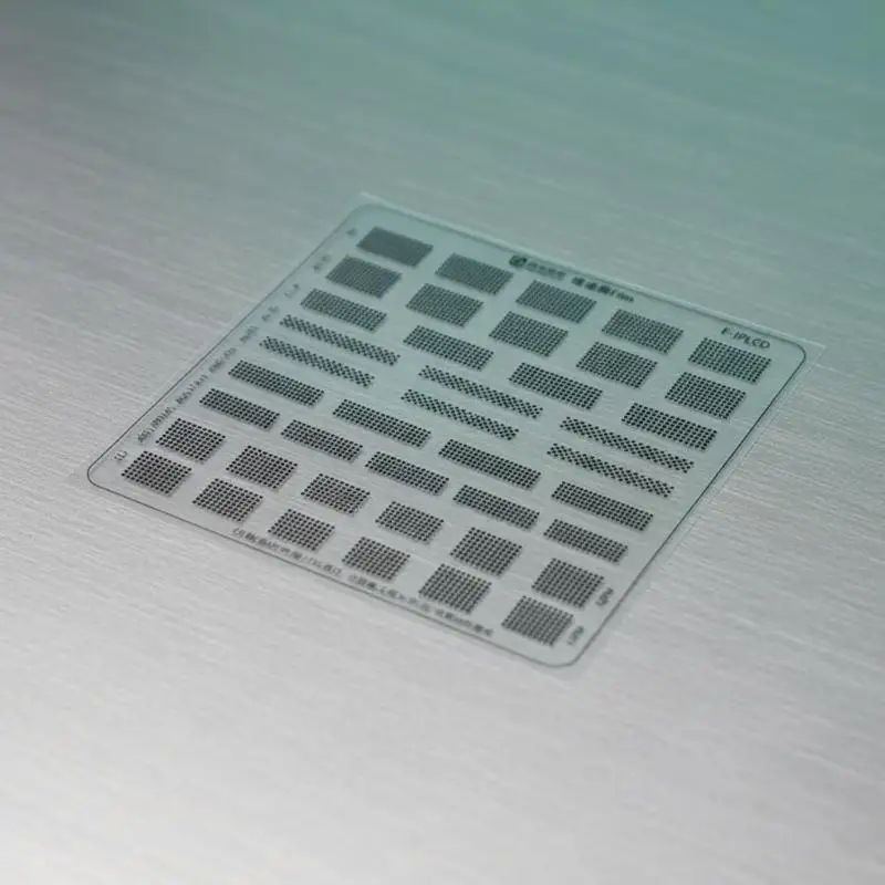 Picture 5: F-IPLCD Green Oil BGA Reballing Stencil Premium 6 in 1 for Phone Series Accurate CPU Motherboard Repair Electronics Workshop