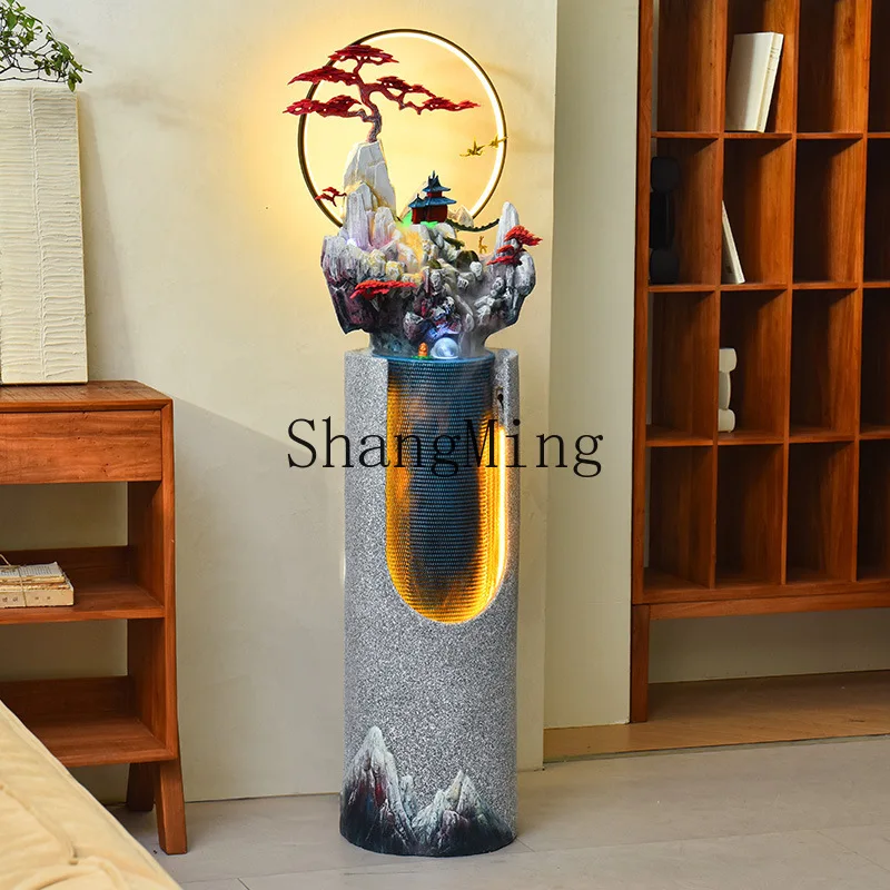 

ZYY flowing water fountain, living room, TV cabinet, rockery water curtain ornaments, indoor wealth landing decorations