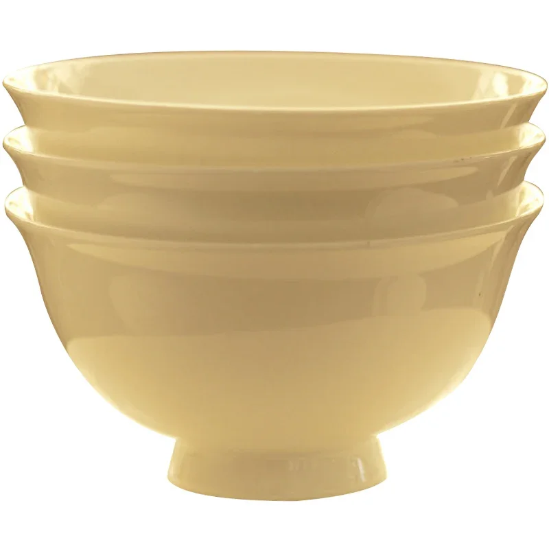 Bone china tableware, pure white bowl set, dishes, microwave oven