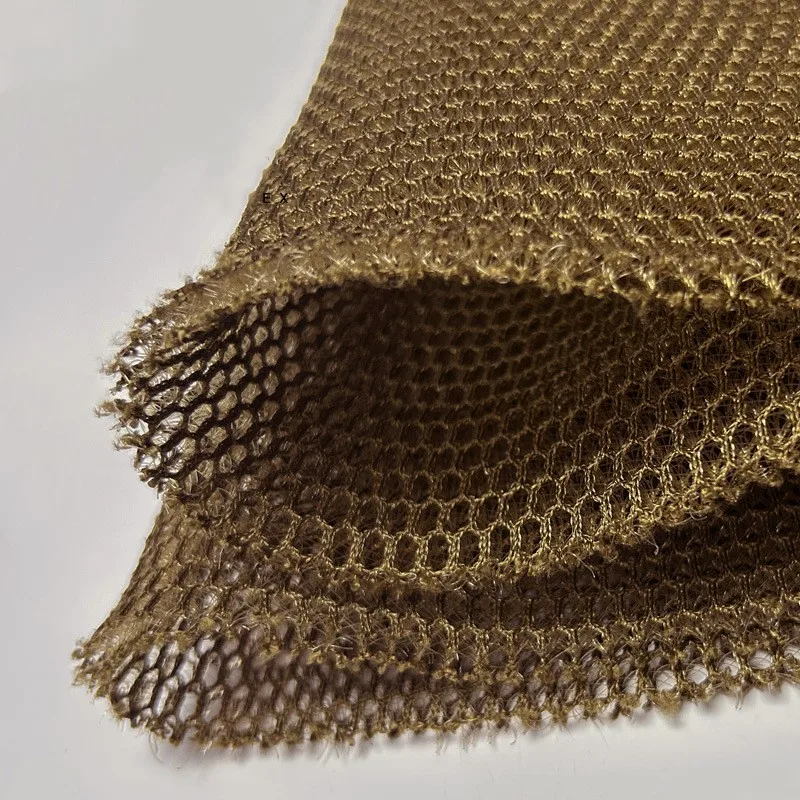1X2Meter Polyester 3D Honeycomb Hexagonal Mesh Cloth Coyote Brown Breathable Wear-resistant Car Cushion Mattress Material