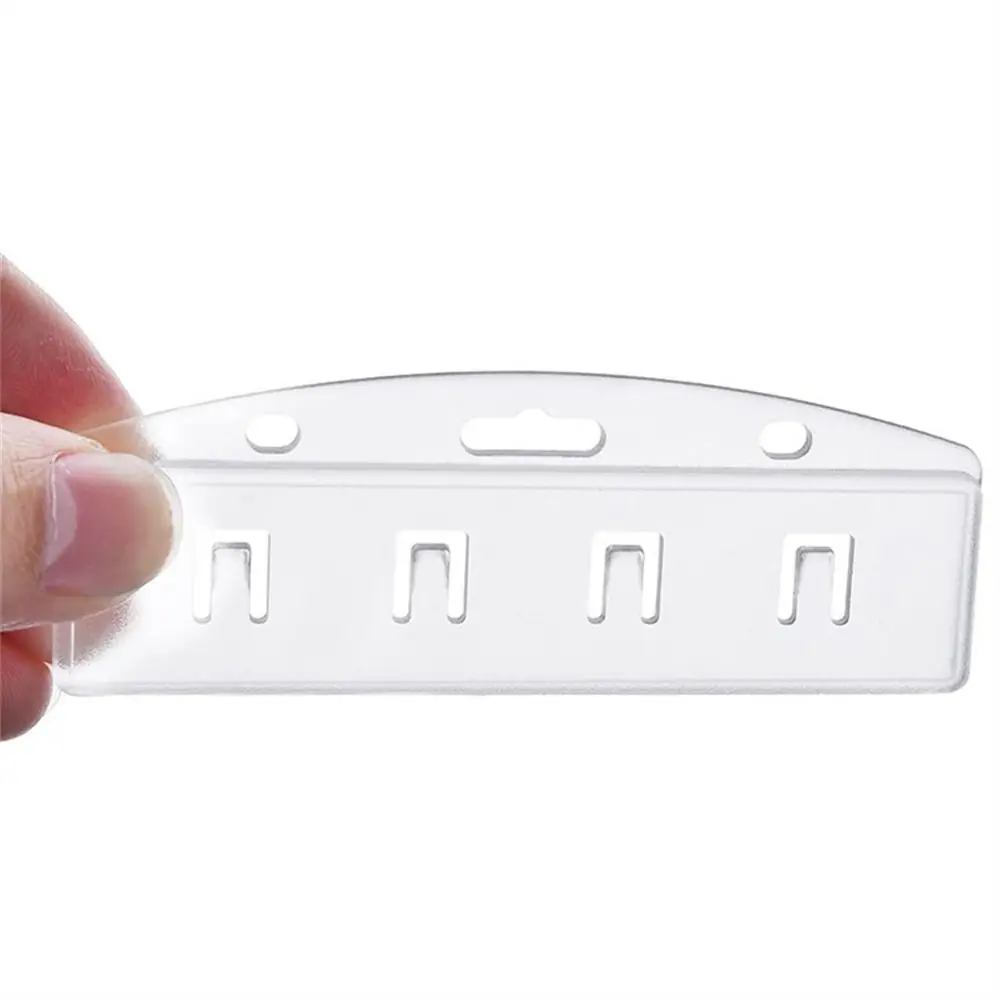 

Horizontal Half Card Holder Transparent Credit Card Retractable Badge Reel Card Protector Bank Cards Name Card Cover