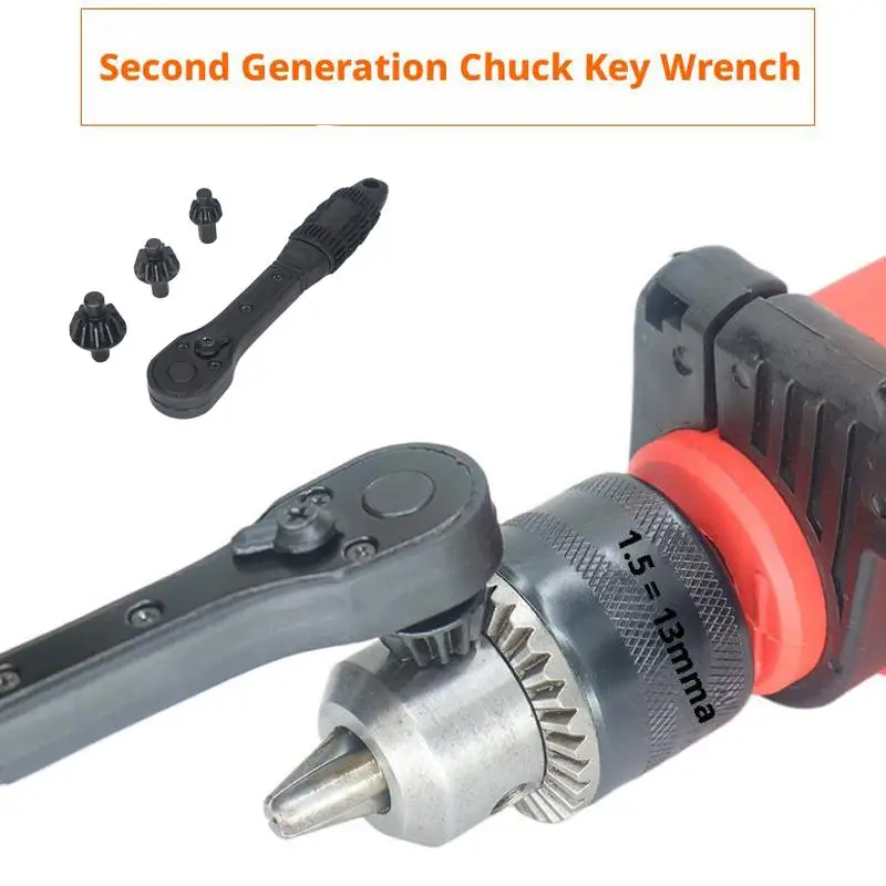 ใหม่สนิม Anti SLIP เจาะ Chuck COMBINATION Key เครื่องมือ 2 In 1 เจาะ Chuck RATCHET Spanner Double HEAD ประแจวงล้อ