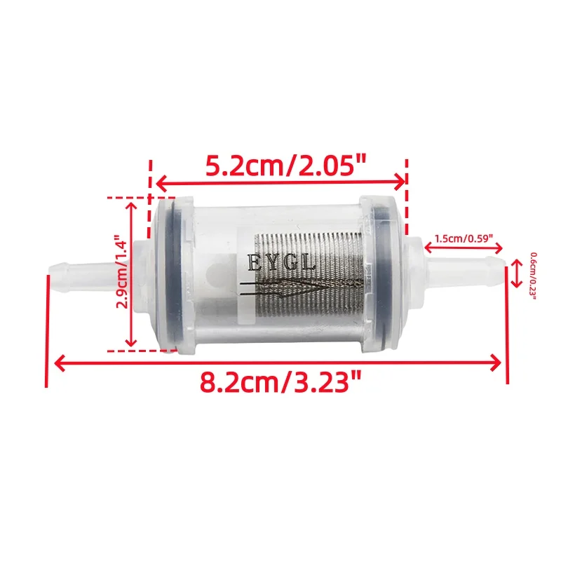 Motorcycle removable and washable transparent Fuel Filter for Harley Suzuki Kawasaki Yamaha