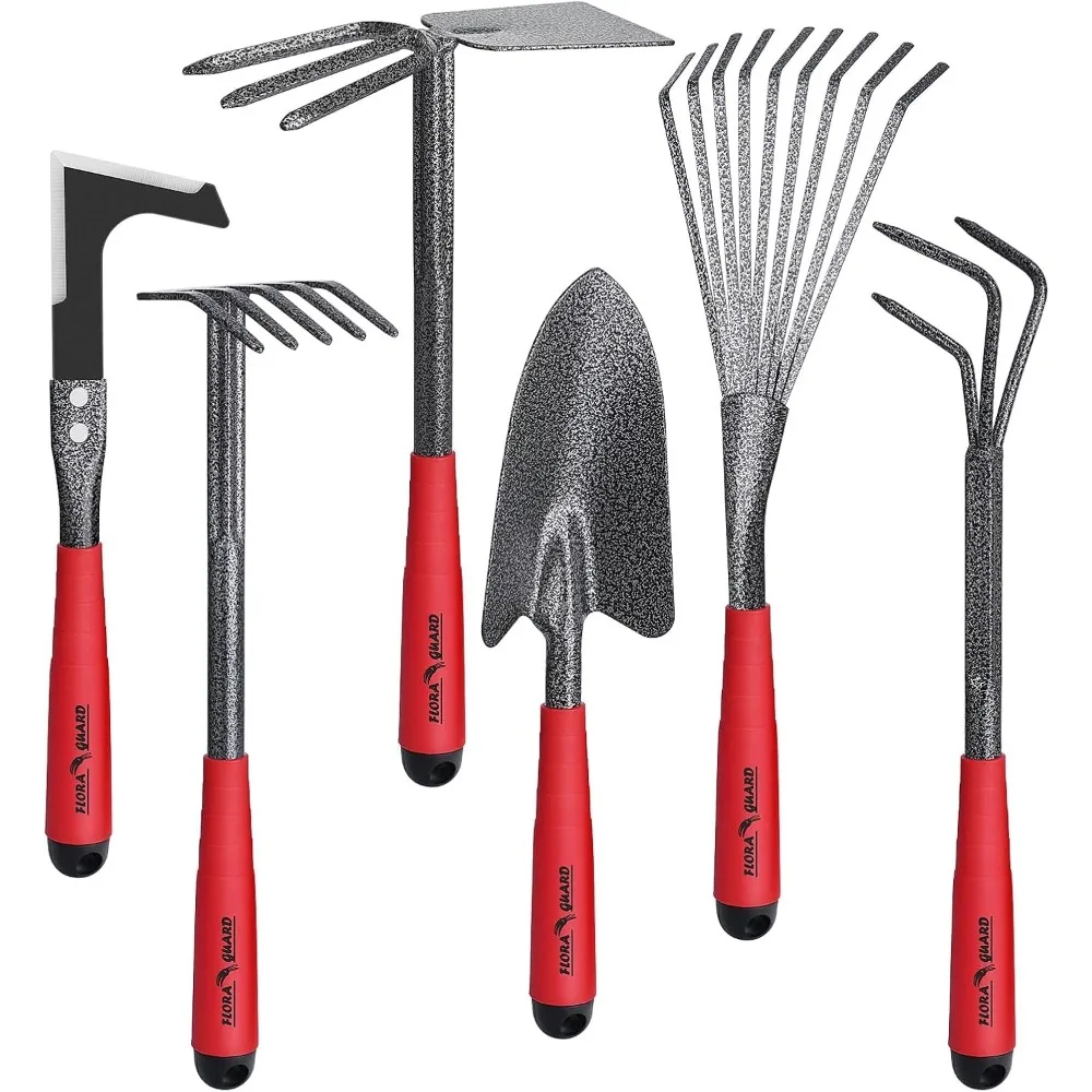 

Garden Tool Set, 6 Pieces, Large Garden Hand Tools, Sturdy and Durable, Classic Tools for Planting and Maintaining Your Garden