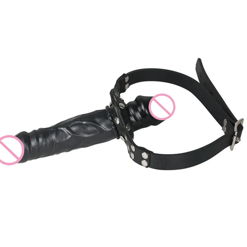 Double-Ended Mouth Gag Strapon Dildo Fetish Bdsm Bondage Penis Harness Erotic Sex Toys Products for Adults Couples Games