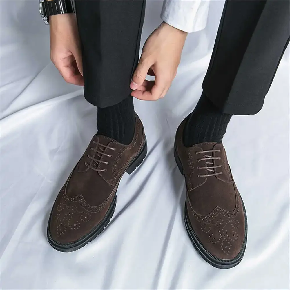 39-44 Heel Block Sports Shoes Men's Casual Brown Boots Man Minimalist Sneakers Man Health Products In Offers Scarp Athlete