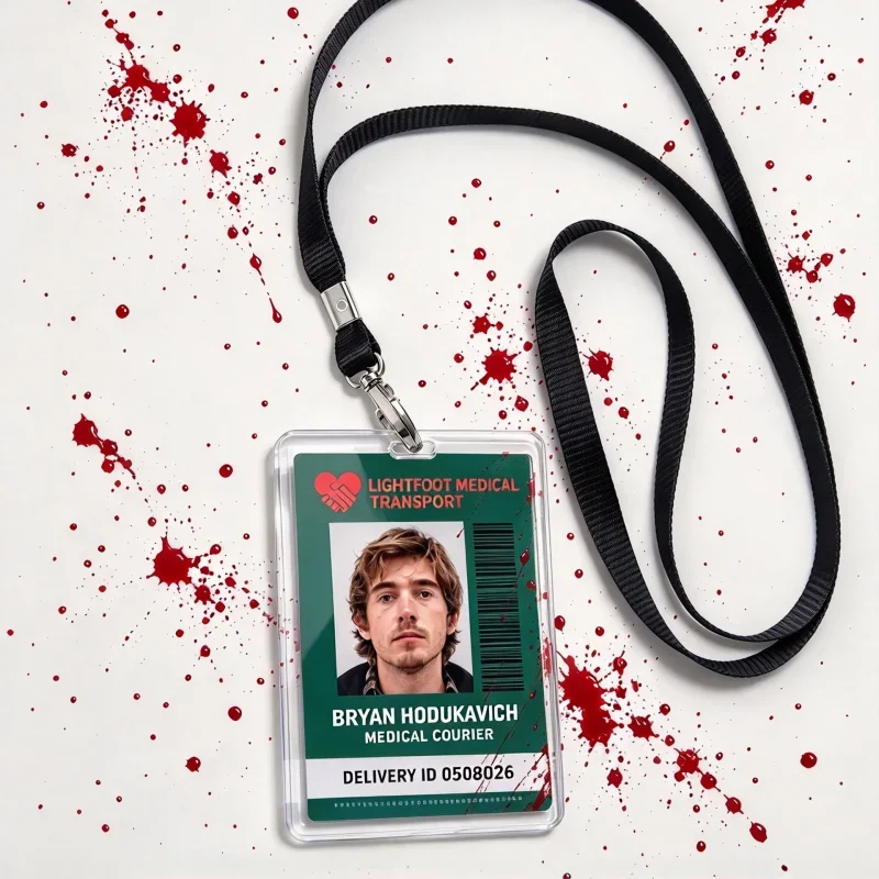 Resident Evil Horror Movie Bryan ID Card LanYard, Lightfoot Transport Badge,Halloween Cosplay Prop, Fans Collectible Gift
