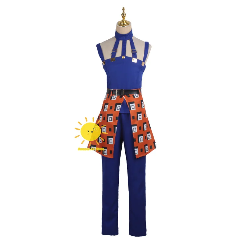 ملابس مغامرة غريبة من JoJo للرجال ، تأثيري رياح ذهبية ، بدلة أنيمي ، حفلة كرنفال هالوين كوس ، تأثيري Ghirga ، الكبار