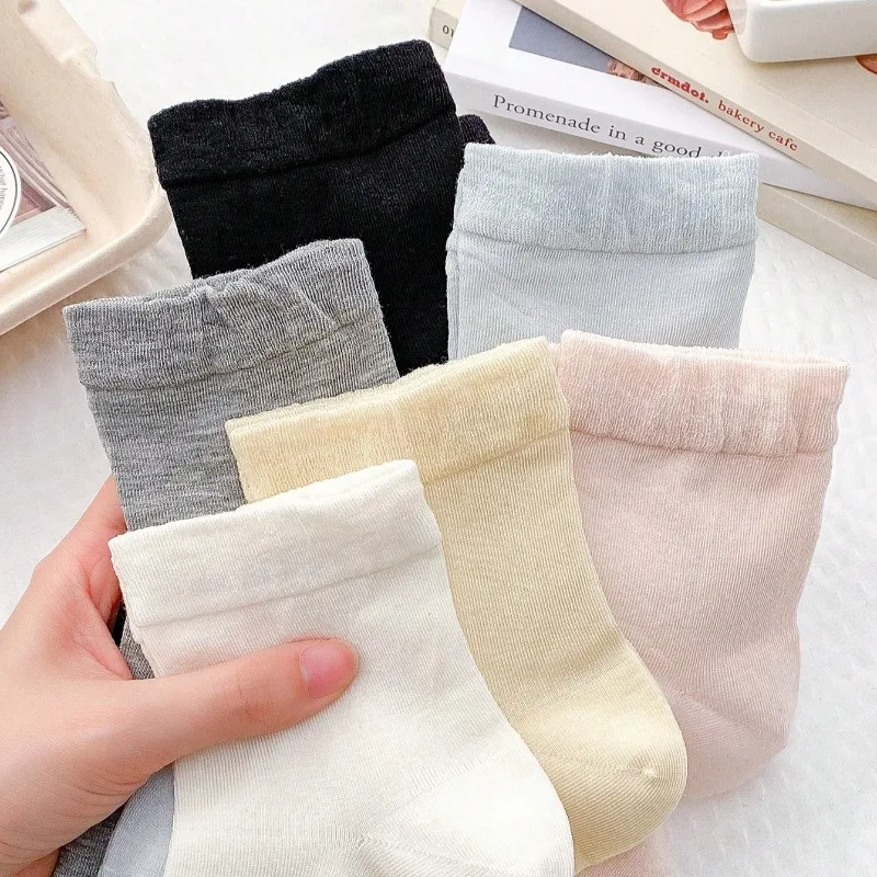 Women Socks New Fashion Spring Summer Solid Color Thin Short Socks Candy Color Cute Korean Style Socks for Women