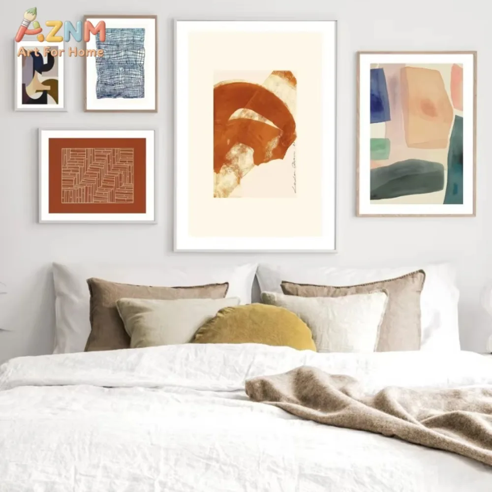 

1pc Pajama Girl Famous Painting Poster Line Mural Abstract Geometric Art Printed Canvas Figure Nordic Decorated Room Paint