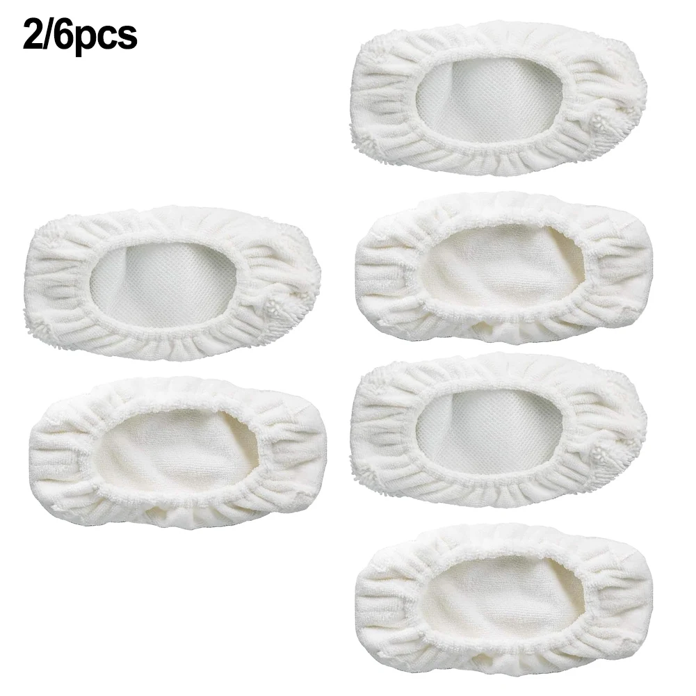 2/6 Pcs Microfiber Mop Pads Compatible For For Steam Mop STEAM100 STEAM100LRH Dry And Wet Usage Mop Cloths Pad Floor Clean