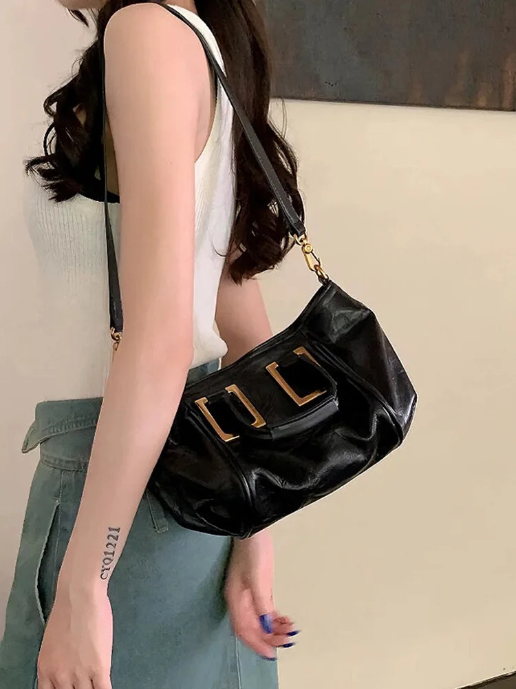 대용량 2025 여성용 토트백, 넉넉한 구조의 숄더백, 가을 겨울 출퇴근용 변형 가능한 워크백