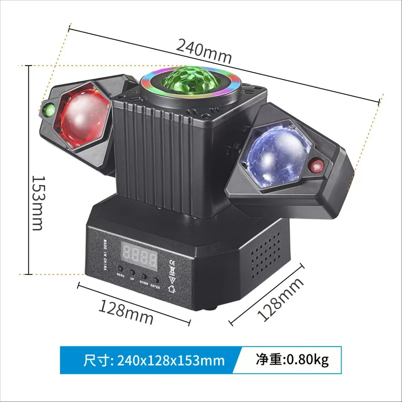 New LED laser Projector dj Disco Party Light RGBW Beam Moving Head Strobe Halo Magic Ball Lamp DMX Contro For Bar Clue Lights