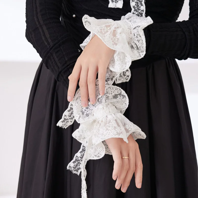 Elegant Sweet Decorative Lace Collar Princess Neck Ruffle Detachable False Collar Neckwear Fashion Costume Accessory