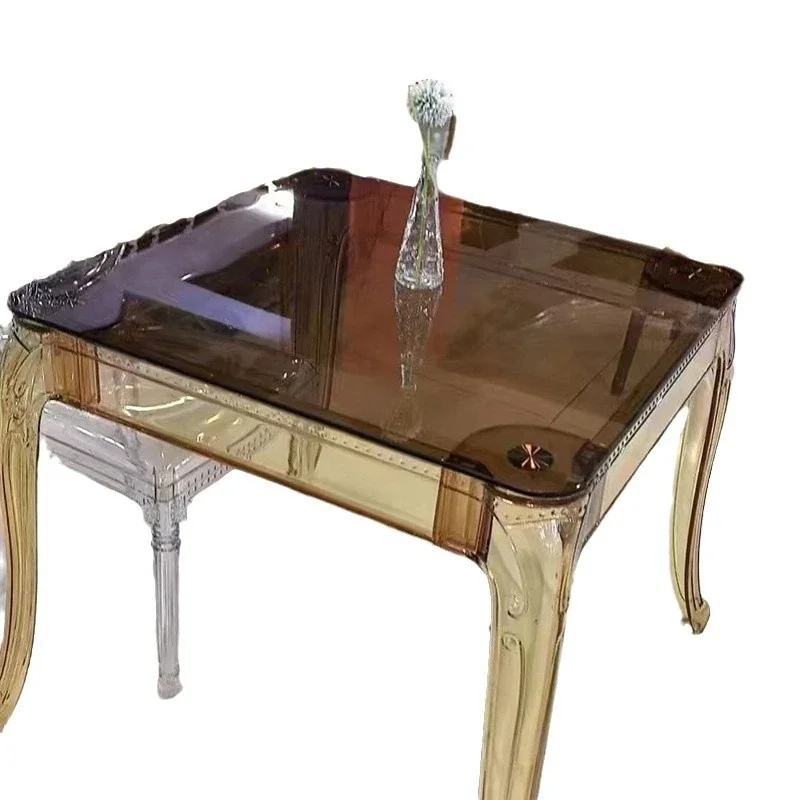 

Crystal dining Simple Nordic crystal table Home restaurant Dining table and chairs