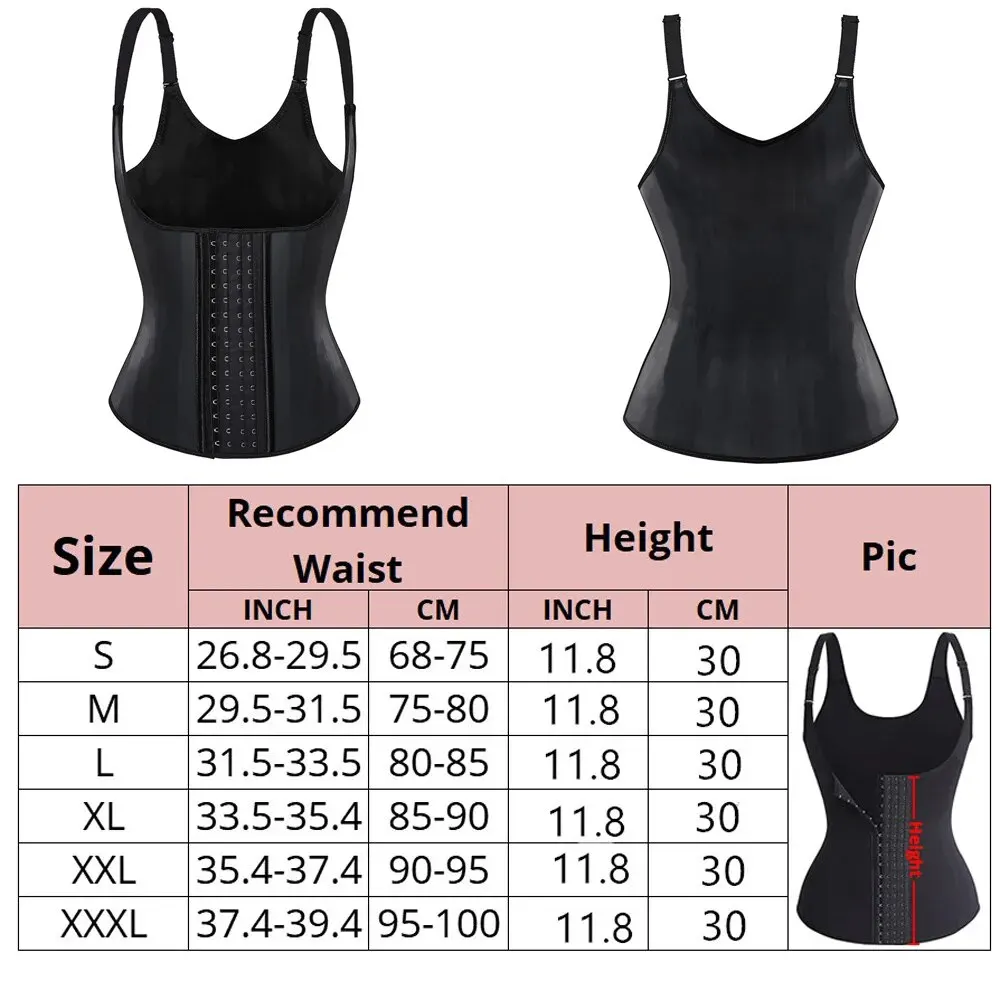 Waist Trainer Vest Slimming Corset for Weight Loss Body Shaper Sauna Suit Compression Shirt Belly Girdle Tops Shapewear 1PC