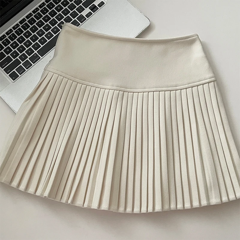 Y2K Pleated Skirt Women Accordion Pleat Mini Skirt with Bulit-in Shorts Tennis Skirt Miniskirt Teen-girl Fall Winter Outfit